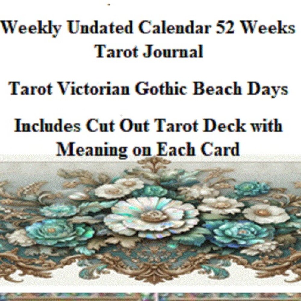 Weekly undated calendar 52 weeks tarot journal inlcludes cut out tarot deck